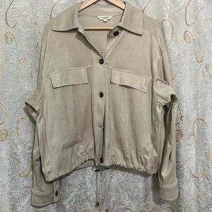 Max Studio Beige Button-Up Jacket